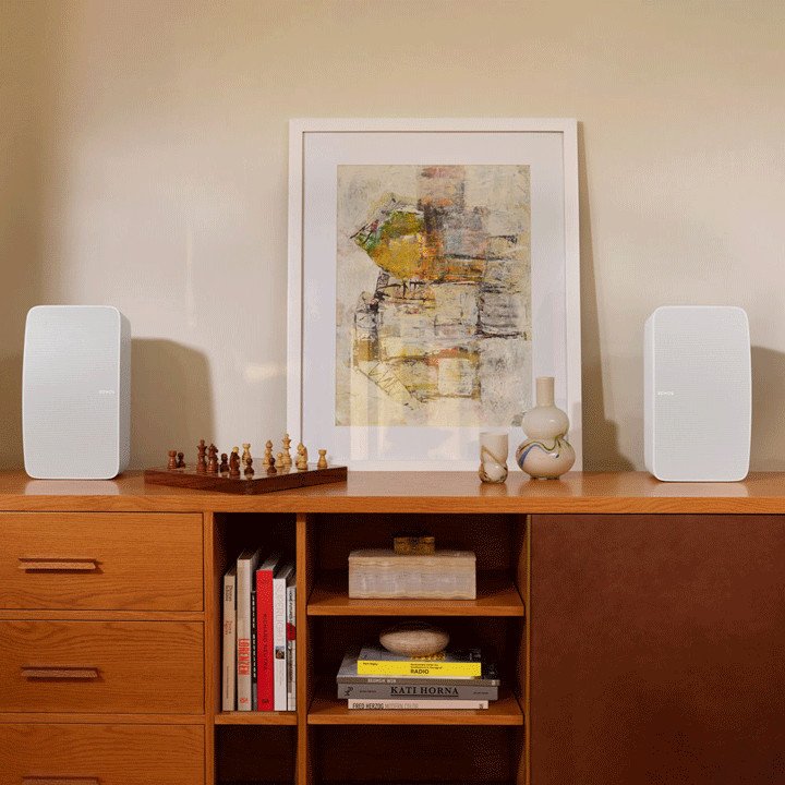 sonos five white pair lifestyle