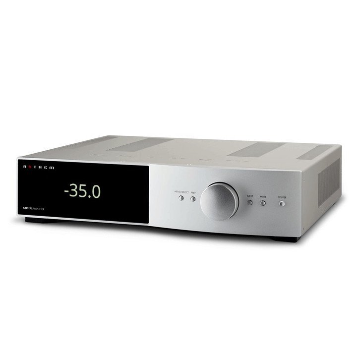 Anthem STR PreAmplifier Silver Front Angle