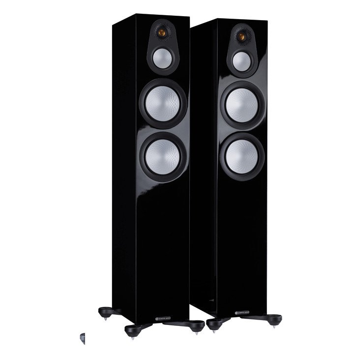 Monitor Audio Silver 300 7G Gloss Black Front ISO No Grilles