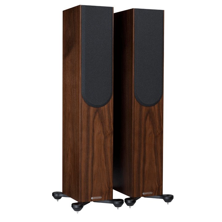 Monitor Audio Silver 300 7G Front ISO With Grilles Walnut