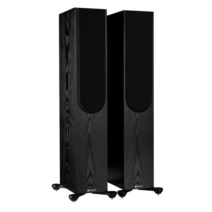 Monitor Audio Silver 300 7G Front ISO Black Oak with Grilles