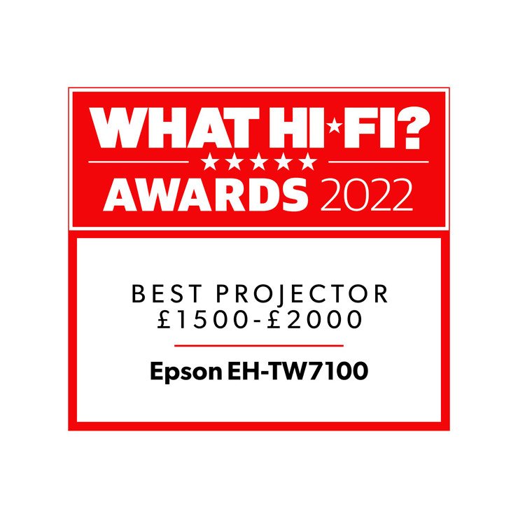 Epson EH-TW7100 Projector What HiFi Best Projector £1000 to £2000