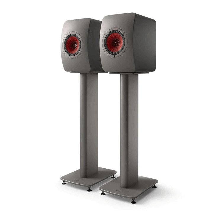Titanium Grey KEF S2 Speakers with matching Stands