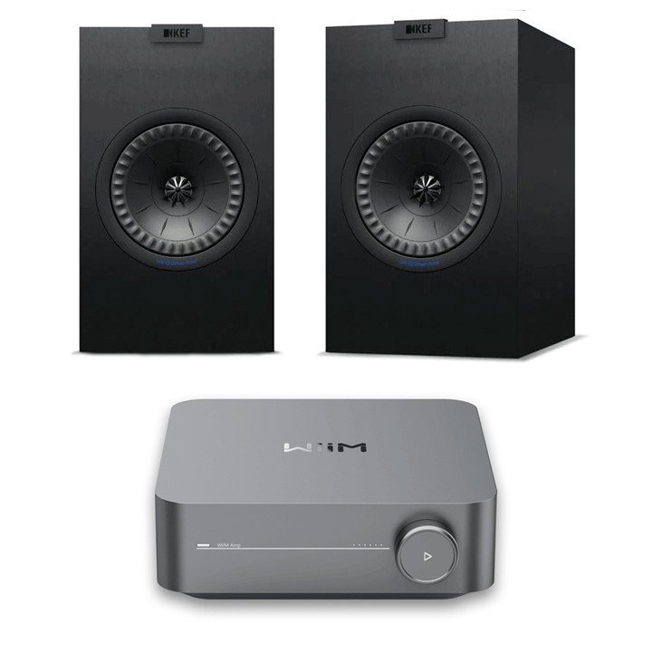 WiiM Stereo Amplifier with KEF Q150 Bookshelf Speakers