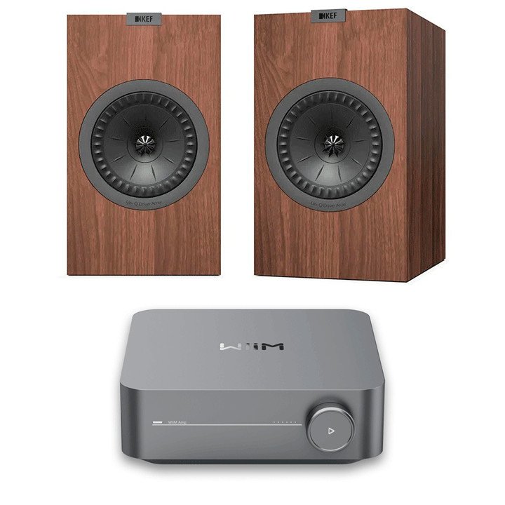 WiiM Amp & KEF Q150 Walnut