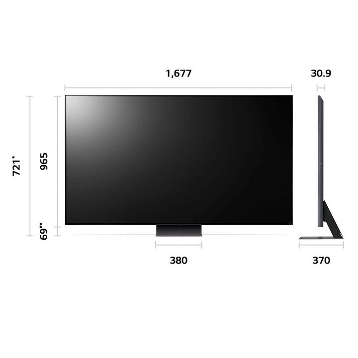 LG 86QNED816RE 86'' 4K QNED TV Dimensions