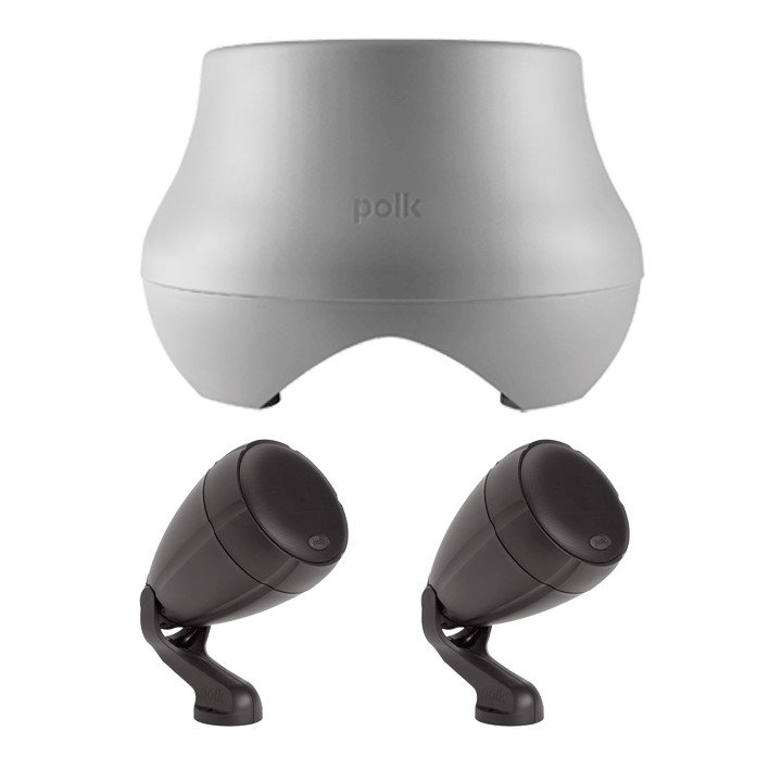 Polk Audio SUB100 and SAT300 Speakers Grey Bundle