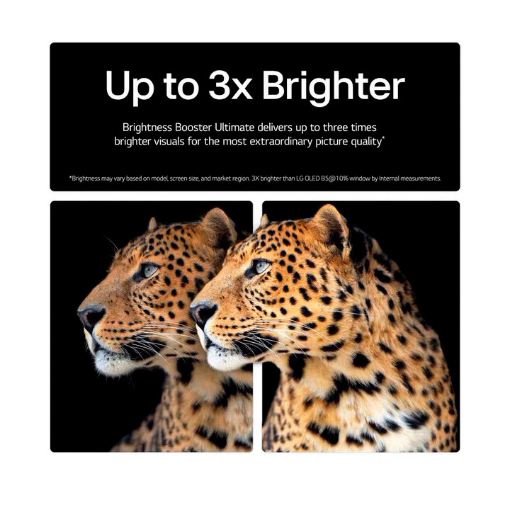 LG OLED83G54LW Upto 3 times brighter
