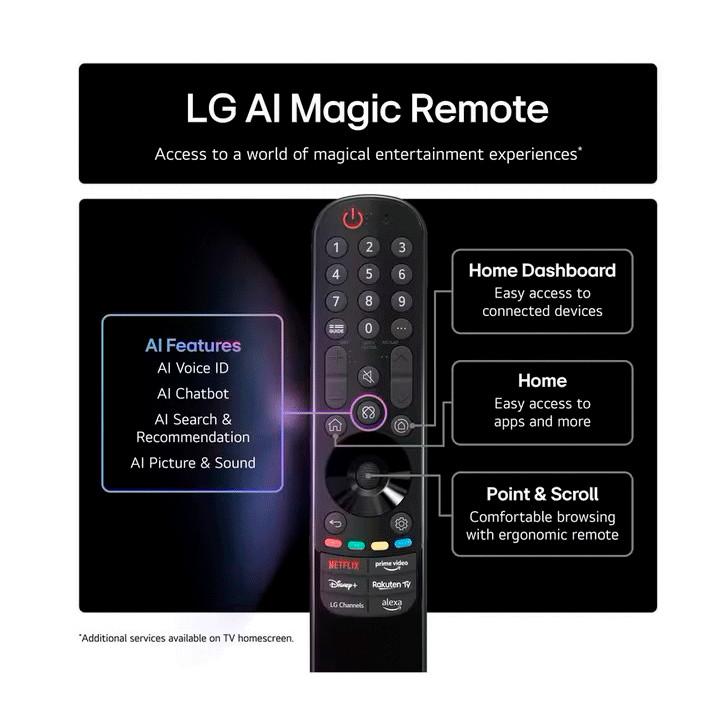 LG OLED83G54LW LG AI Magic Remote Control