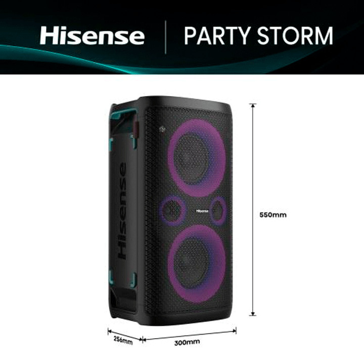 Hisense Party Storm Speaker Dimensions