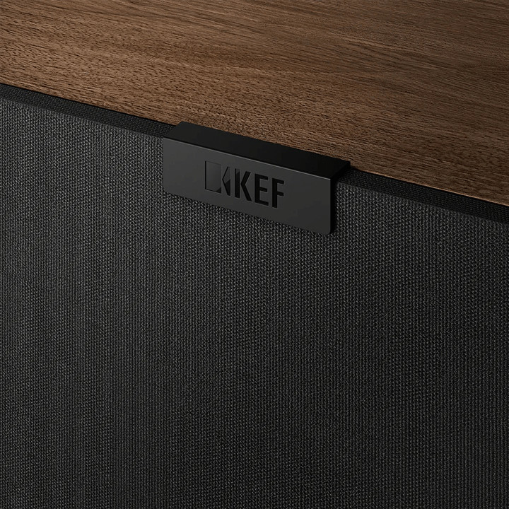 KEF Q4 META Walnut Grille